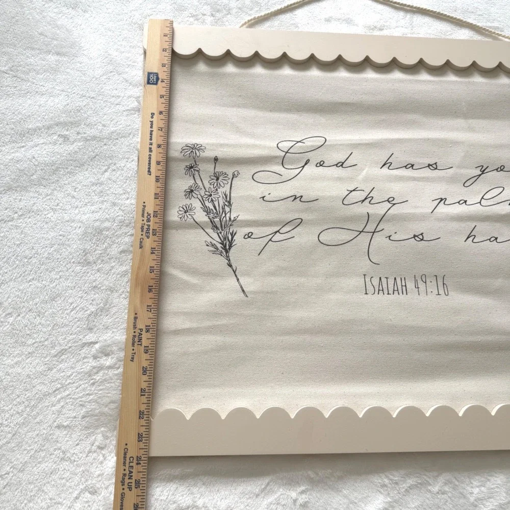 Isaiah 49:16 Wall Hanging‎ God Has You Scripture Canvas Farmhouse Decor